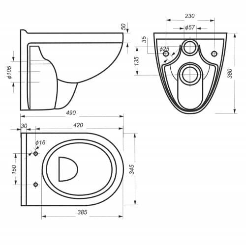 Купить Унитаз подвесной SANITA LUXE Best с сиденьем с микролифтом по низкой цене