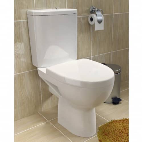 Купить Унитаз-компакт Cersanit Parva безободковый с сиденьем с микролифтом по низкой цене