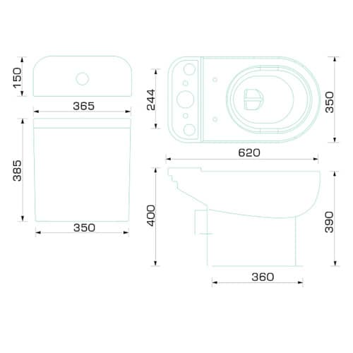 Купить Унитаз-компакт FLUMEN Luar с сиденьем с микролифтом по низкой цене