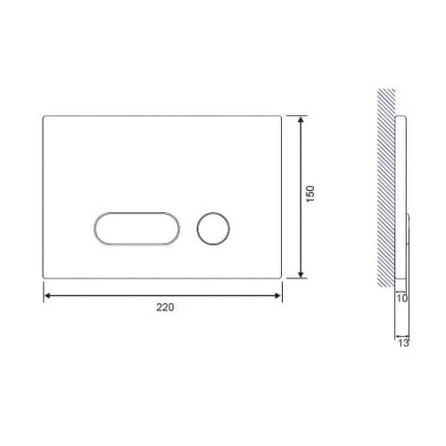 Купить Кнопка для инсталляции Cersanit INTERA белая по низкой цене