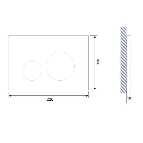Купить Кнопка для инсталляции Cersanit TWINS хром по низкой цене