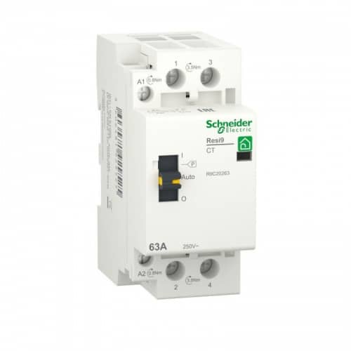 Купить Контактор модульный RESI9 1P+N 63А 2НО 230/250В AC 50Гц SchE R9C20263 по низкой цене