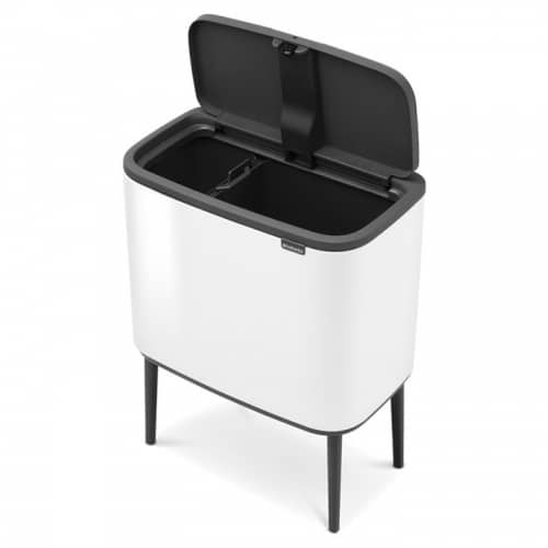 Купить Бак Brabantia Touch Bin Bo мусорный, белый, 11+23 л по низкой цене