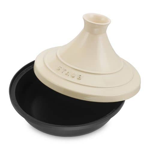 Купить Тажин STAUB, диаметр 28 см, черный/кремовый по низкой цене