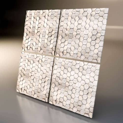 3D панель стеновая Relieffo Scale (Сосна) Д048С 600х600х30 мм
