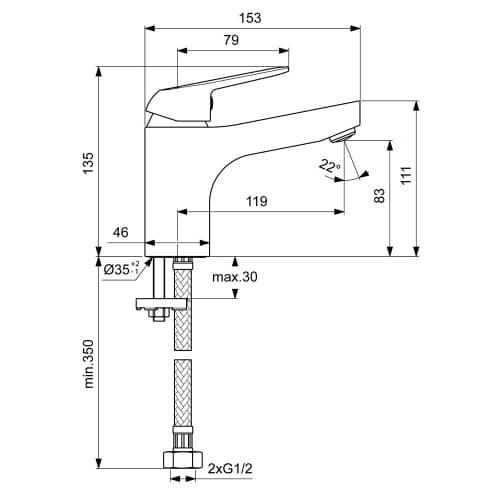 Купить Смеситель для раковины VIDIMA Fine по низкой цене