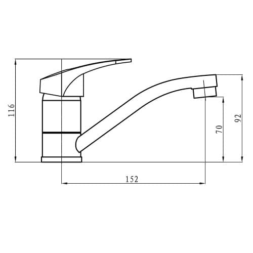 Купить Смеситель для раковины SW c поворотным изливом без гибкой подводки по низкой цене