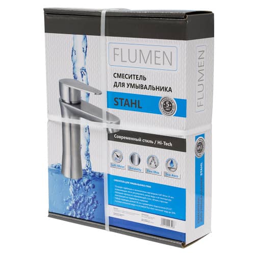 Купить Смеситель для раковины FLUMEN STAHL нержавеющая сталь по низкой цене
