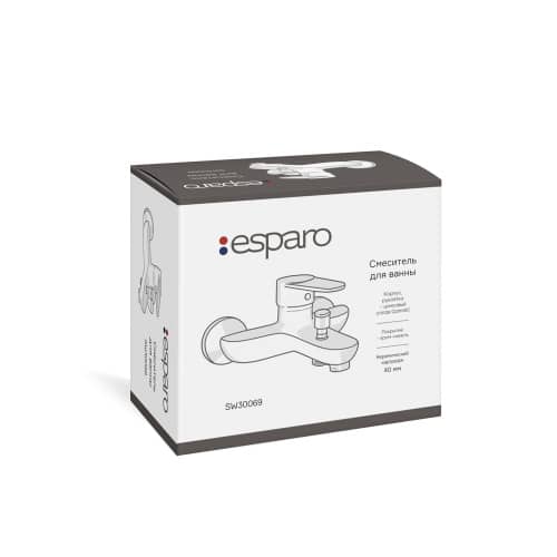 Купить Смеситель для ванны Esparo SW30069 с коротким изливом по низкой цене