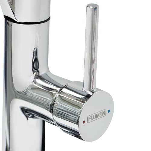 Купить Смеситель для кухни FLUMEN Elsa с гибким изливом хром, чёрный по низкой цене