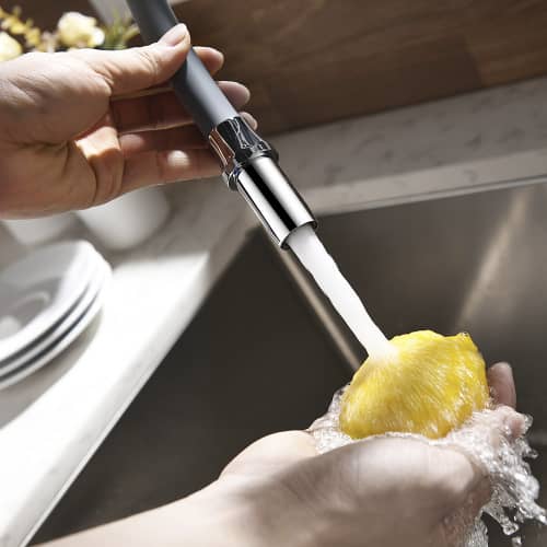 Купить Смеситель для кухни LEMARK Comfort с гибким серым изливом и подключением фильтра по низкой цене