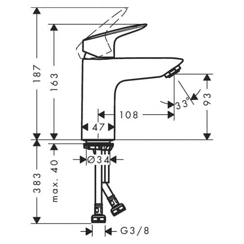 Купить Смеситель для раковины HansGrohe Logis по низкой цене