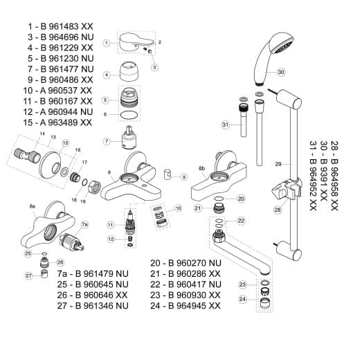 Купить Комплект смесителей для ванной VIDIMA Scorpio 3в1 по низкой цене