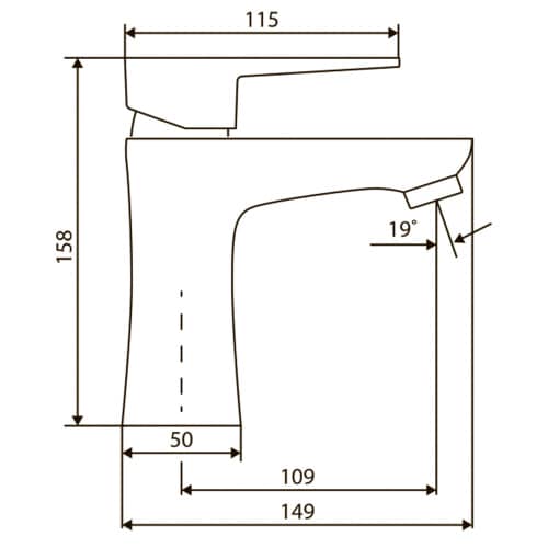 Купить Смеситель для раковины RedBlu by damixa Saturn хром по низкой цене
