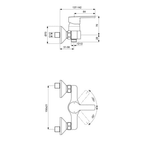 Купить Смеситель для душа VIDIMA Optima по низкой цене