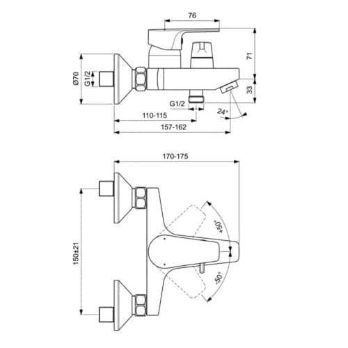 Купить Смеситель для ванны VIDIMA Dream по низкой цене
