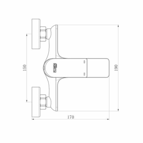 Купить Смеситель для ванны FLUMEN DESIGN Orlean с набором для душа черный по низкой цене