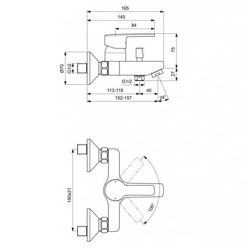 Купить Комплект смесителей для ванной VIDIMA Calista 3в1 по низкой цене