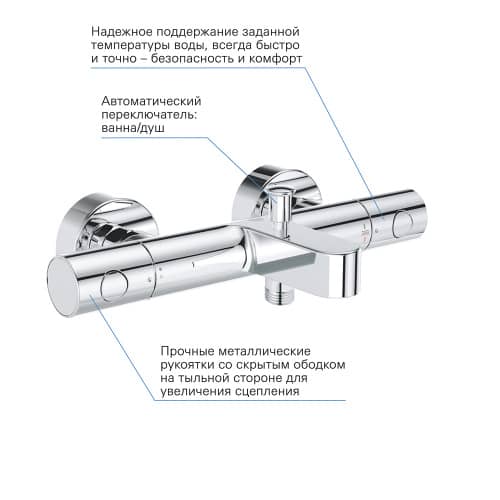 Купить Термостатический смеситель для ванны GROHE Precision Get по низкой цене