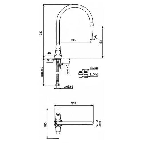 Купить Смеситель для кухни Ideal Standard Euroflow по низкой цене