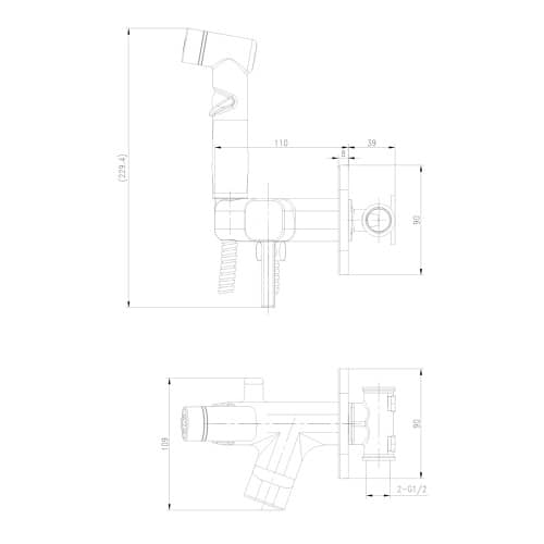 Купить Гигиенический душ LEMARK Solo встраиваемый черный по низкой цене