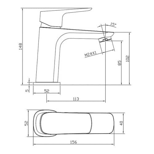 Купить Смеситель для раковины IDDIS Ridge по низкой цене