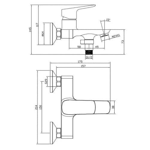 Купить Смеситель для ванны IDDIS Ridge по низкой цене