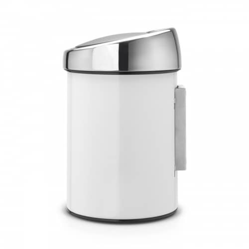 Купить Бак Brabantia Touch Bin New мусорный, белый, 3 л по низкой цене
