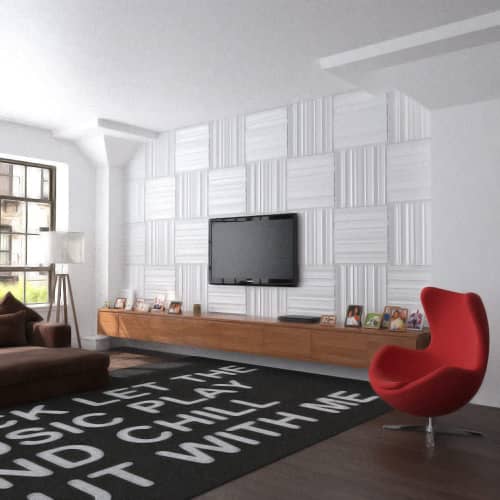3D панель стеновая Relieffo Barcode 012 из пенополиуретана 600х600х30 мм