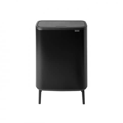 Купить Бак Brabantia Touch Bin Bo Hi мусорный, черный матовый, 60 л по низкой цене