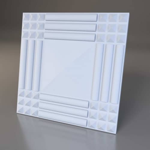 3D панель стеновая Relieffo Shield 025 из пенополиуретана 600x600x30 мм