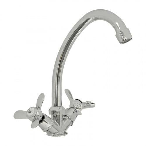 Купить Смеситель Zerich SKZC 1294  для кухни двуручный по низкой цене