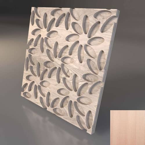 3D панель стеновая Relieffo Flowers (Бук) Д003Б 600х600х30 мм