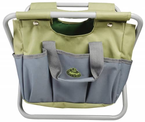 Купить Стул Esschert Design Gardentools садовый с сумкой для инструментов, серый по низкой цене