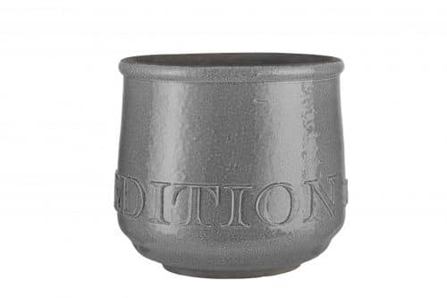 Купить Кашпо Lene Bjerre Belinda цветочное, керамическое, серое по низкой цене