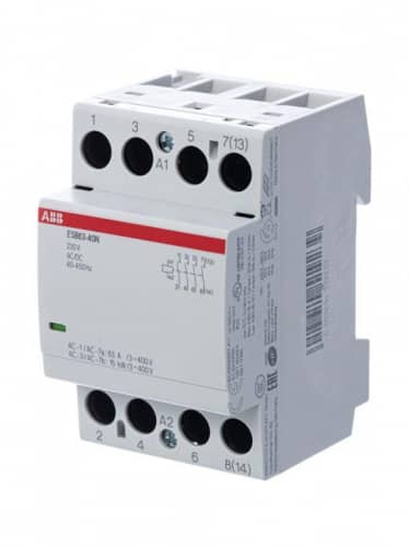 Купить Контактор ESB63-40N-06 модульный (63А АС-1 4НО) катушка 230В AC/DC ABB 1SAE351111R0640 по низкой цене