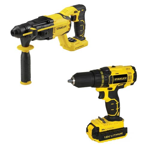 Купить Набор STANLEY 18 В аккумуляторный шуруповерт SCD20S2K + аккумуляторный перфоратор SBR20 по низкой цене