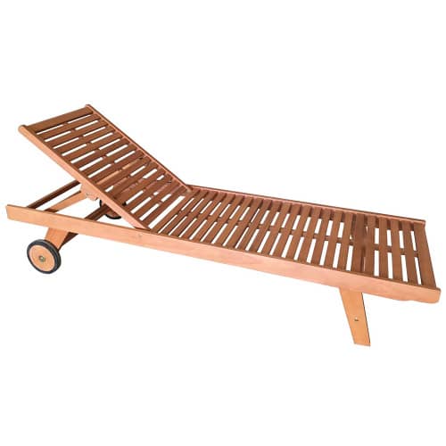 Купить Шезлонг 197x67х33/85 см из эвкалипта по низкой цене