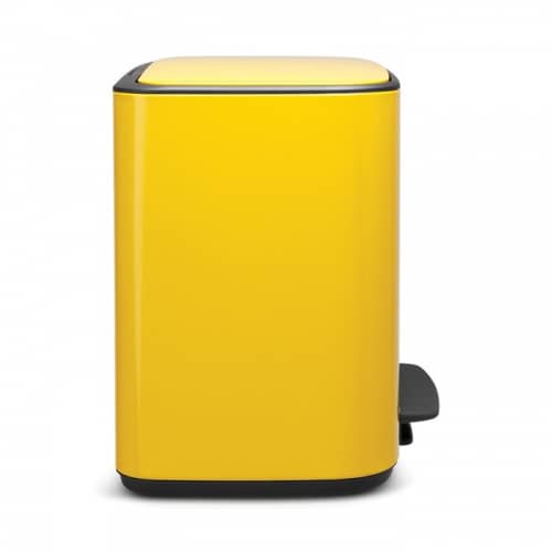 Купить Бак Brabantia Pedal Bin Bo мусорный, желтая маргаритка, 11+23 л по низкой цене