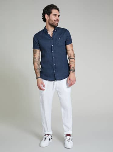 Купить Рубашка Piazza Italia синяя по низкой цене