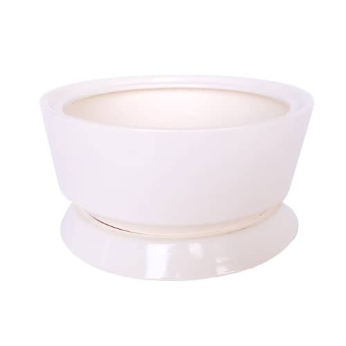 Купить Горшок керамический Бонсай белый d27,5 см по низкой цене