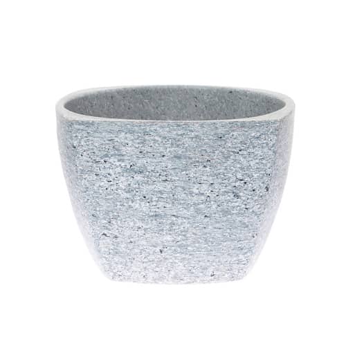Купить Кашпо керамическое Серый камень квадрат d18 см по низкой цене