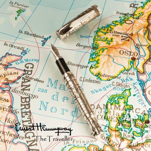Купить Ручка Montegrappa Ernest Hemingway Traveller silver шариковая по низкой цене