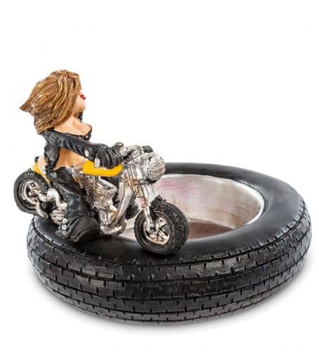 Купить Пепельница The Comical World of Stratford Девушка-Байкер RV-37 по низкой цене