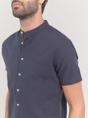 Купить Рубашка Piazza Italia modello coreano mezza manica чёрная по низкой цене