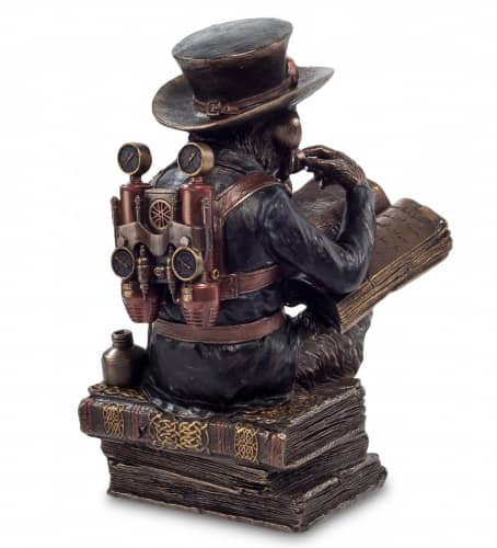Купить Статуэтка Veronese Обезьяна с книгой WS-193 в стиле стимпанк по низкой цене