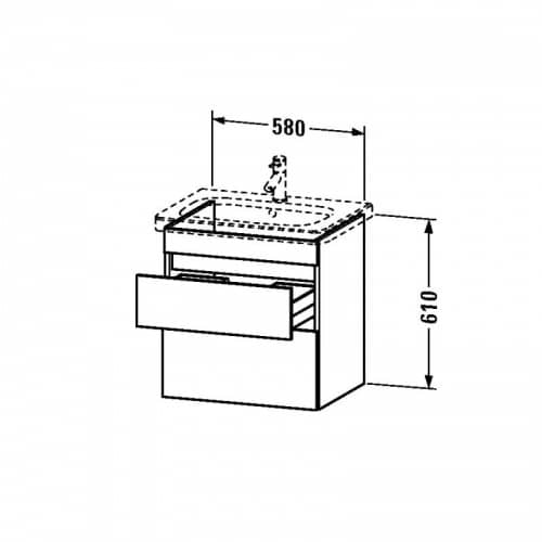 Купить Тумба Duravit DuraStyle подвесная для раковины DS648002222 по низкой цене