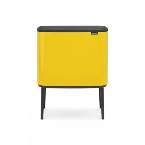 Купить Бак Brabantia Touch Bin Bo мусорный, желтая маргаритка, 3х11 л по низкой цене