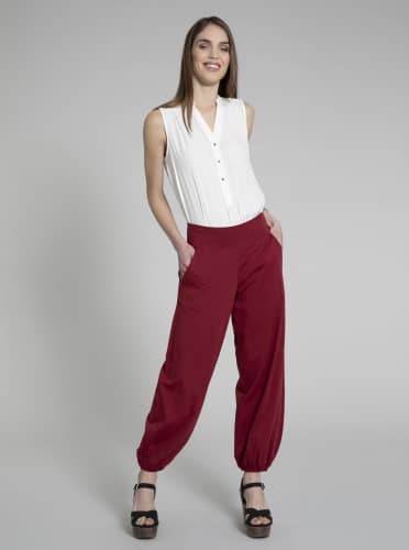 Купить Брюки Piazza Italia широкие, цвет рубин по низкой цене