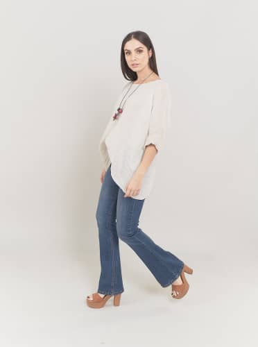 Купить Блузка Piazza Italia с колье, кремовая по низкой цене